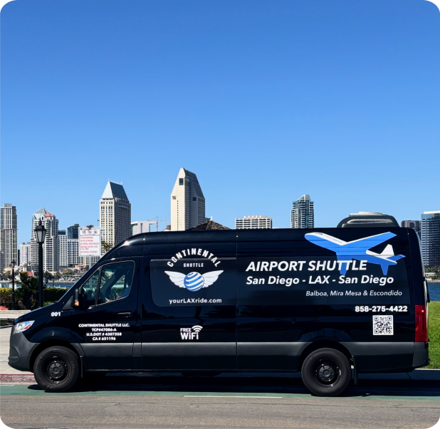 Continental Shuttle airport shuttle service banner