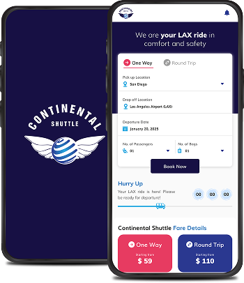 Continental Shuttle mobile app booking banner